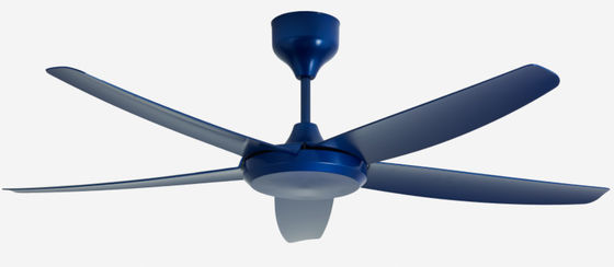 Moderne blaue 56 Zoll Gleichstrom-Motor-Deckenventilator Fernbedienung ohne Licht für das Wohnzimmer