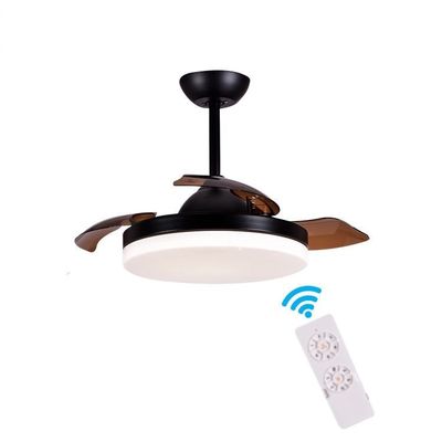3 Farbverstellbarer Kronleuchter Deckenventilator Lampe 36 Zoll Fernbedienung Unsichtbarer Deckenventilator mit Licht