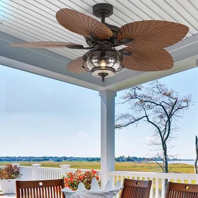 52 Zoll wasserdichtes Deckenventilator mit Licht 5 ABS-Klingen Wettersicherheit Deckenventilator