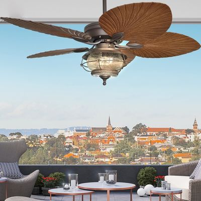 52 Zoll wasserdichtes Deckenventilator mit Licht 5 ABS-Klingen Wettersicherheit Deckenventilator