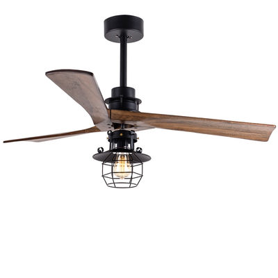 Fernbedienung 52 Zoll Gleichstrommotor Dekorativ 3 Holzblätter mit Licht