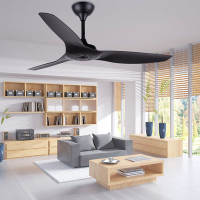 ABS Blade amerikanische Deckenventilatoren Wohnzimmer Schwarz 52 Zoll Deckenventilator