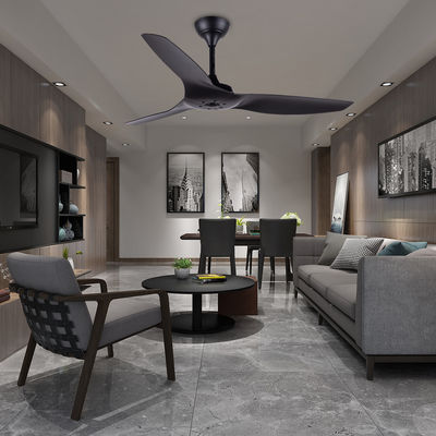 ABS Blade amerikanische Deckenventilatoren Wohnzimmer Schwarz 52 Zoll Deckenventilator