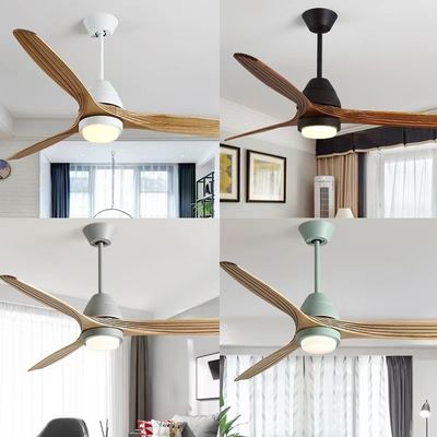 LED 20W Massivholzdeckenventilator Holzpropeller Deckenventilator