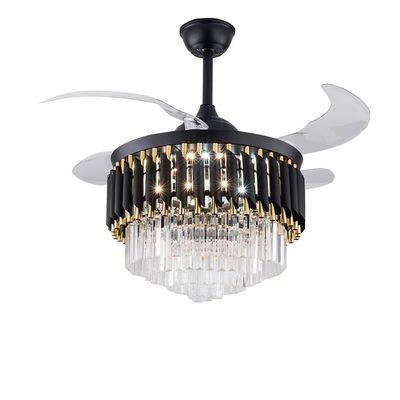 52-Zoll-LED 20W Moderne einziehbare DC-Motor-Deckenventilator mit Licht