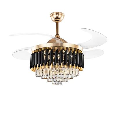 52-Zoll-LED 20W Moderne einziehbare DC-Motor-Deckenventilator mit Licht