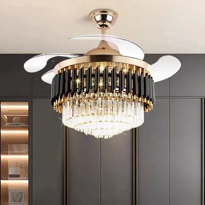 52-Zoll-LED 20W Moderne einziehbare DC-Motor-Deckenventilator mit Licht