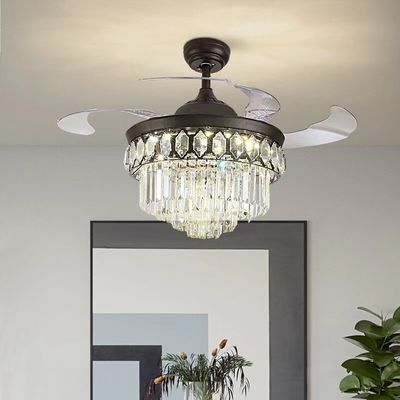 42 Zoll hohe Qualität Crystal Smart Deckenventilator Gleichstrommotor für Wohnzimmer