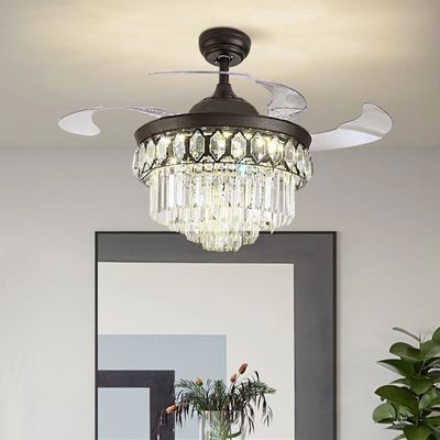 42 Zoll hohe Qualität Crystal Smart Deckenventilator Gleichstrommotor für Wohnzimmer