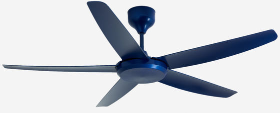 Moderne blaue 56 Zoll Gleichstrom-Motor-Deckenventilator Fernbedienung ohne Licht für das Wohnzimmer