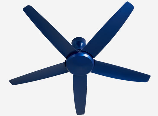Moderne blaue 56 Zoll Gleichstrom-Motor-Deckenventilator Fernbedienung ohne Licht für das Wohnzimmer