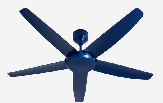 Moderne blaue 56 Zoll Gleichstrom-Motor-Deckenventilator Fernbedienung ohne Licht für das Wohnzimmer