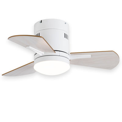 Weiße 24-Zoll-Küchendeckenventilatoren mit leichtem Sperrholz Acryl