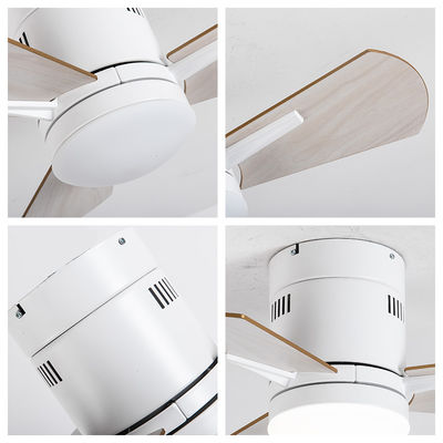 Weiße 24-Zoll-Küchendeckenventilatoren mit leichtem Sperrholz Acryl