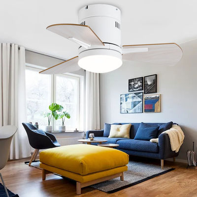 Weiße 24-Zoll-Küchendeckenventilatoren mit leichtem Sperrholz Acryl