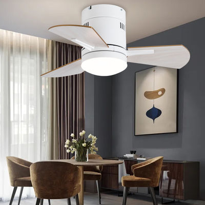 Weiße 24-Zoll-Küchendeckenventilatoren mit leichtem Sperrholz Acryl