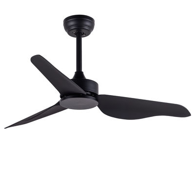 Dekorierter 42 Zoll schwarzer Deckenventilator mit leichten Geräuschen