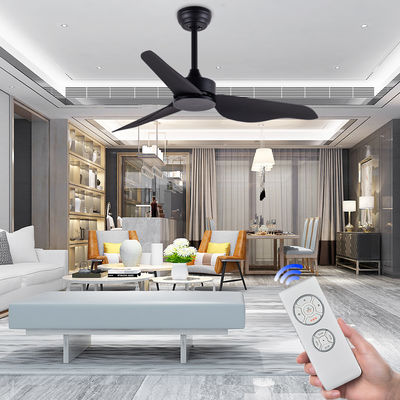 Dekorierter 42 Zoll schwarzer Deckenventilator mit leichten Geräuschen