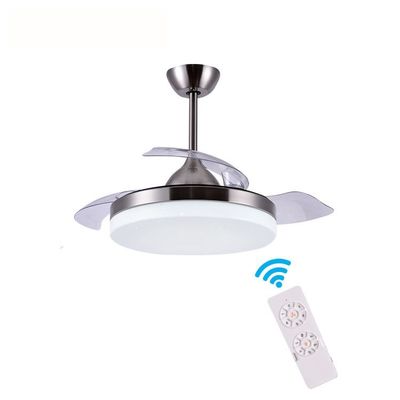 3 Farbverstellbarer Kronleuchter Deckenventilator Lampe 36 Zoll Fernbedienung Unsichtbarer Deckenventilator mit Licht