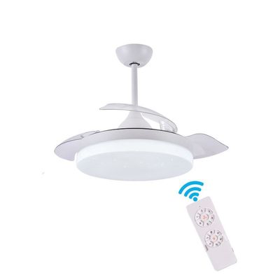 3 Farbverstellbarer Kronleuchter Deckenventilator Lampe 36 Zoll Fernbedienung Unsichtbarer Deckenventilator mit Licht