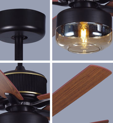 Sperrholzblätter 52 Zoll amerikanische Deckenventilatoren für Schlafzimmer mit Licht