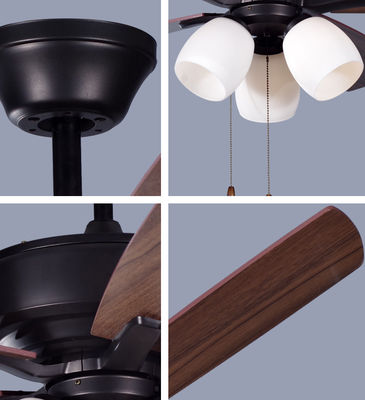 Klassischer Antike Messing Deckenventilator mit leichten Zugketten AC Motor