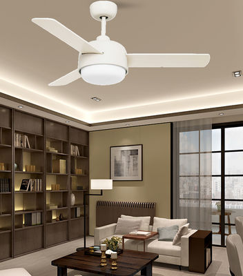 Weiße 52in Zeitgenössische Deckenventilatoren für Wohnzimmer Schlafzimmer