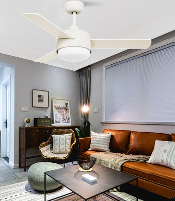 Weiße 52in Zeitgenössische Deckenventilatoren für Wohnzimmer Schlafzimmer