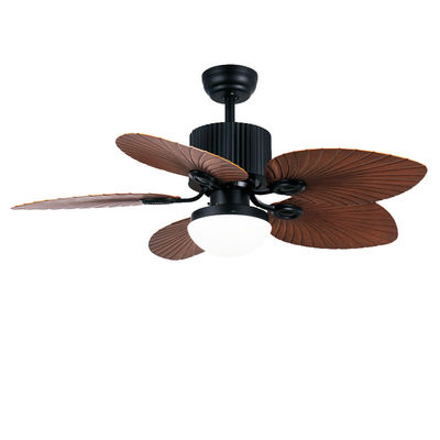 ABS-Klingen Moderne Deckenventilatoren mit Licht 52 Zoll Schwarz und Braun