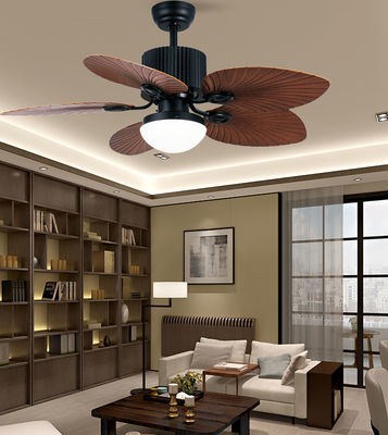 ABS-Klingen Moderne Deckenventilatoren mit Licht 52 Zoll Schwarz und Braun