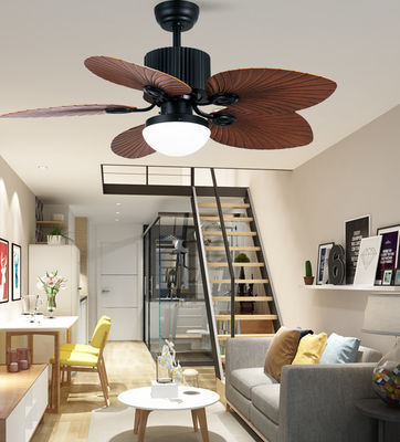 ABS-Klingen Moderne Deckenventilatoren mit Licht 52 Zoll Schwarz und Braun