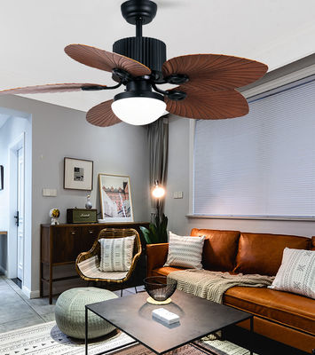 ABS-Klingen Moderne Deckenventilatoren mit Licht 52 Zoll Schwarz und Braun