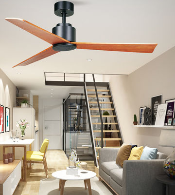 52 Casa Delta Flügel Deckenventilator mit echten Holzblättern Geräuscharm