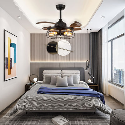 Schlafzimmer Komfortabel E27 52 Zoll Hochwertiger Smart Deckenventilator DC Motor Mit Licht