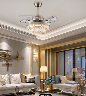 52&quot; Rückziehbarer Kronleuchter Klappdeckenventilator mit Lichtgold
