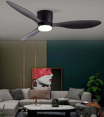 Schwarzer 52 Zoll-Hugger-Deckenventilator ABS