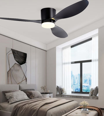Schlafzimmer Hängende Deckenventilator mit Licht Schwarz Drei Klingen Deckenventilator