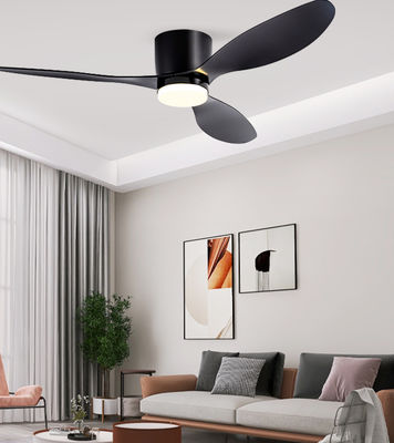 Schlafzimmer Hängende Deckenventilator mit Licht Schwarz Drei Klingen Deckenventilator