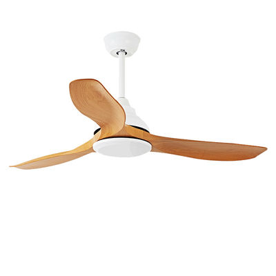 52in Wohnzimmerventilatoren Moderne LED-Deckenventilator ABS-Klingen Braun