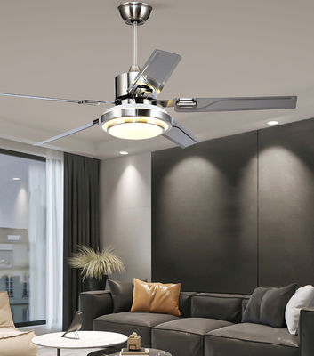 Silber 52in DC Motor Deckenventilatoren mit Lichtern / 5 ABS Blades