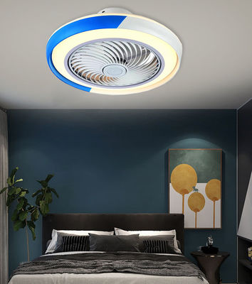 Blau-Weiß-Kristall-Deckenventilator 42in Leuchterventilatoren mit Licht