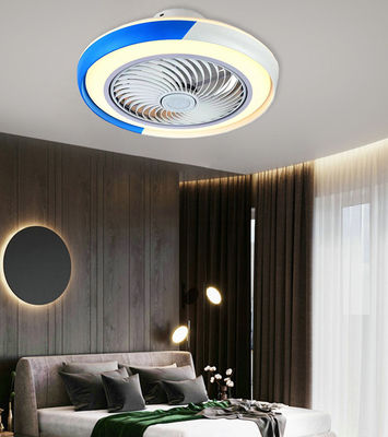 Blau-Weiß-Kristall-Deckenventilator 42in Leuchterventilatoren mit Licht