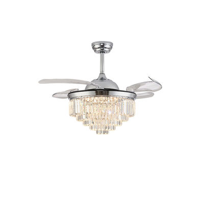 Glasklappblätter Deckenventilator mit Licht und Fernbedienung