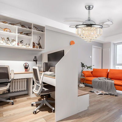Glasklappblätter Deckenventilator mit Licht und Fernbedienung